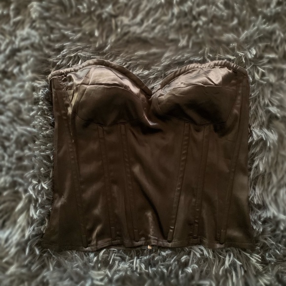 Satin Zipper Corset Top - Picture 3 of 3